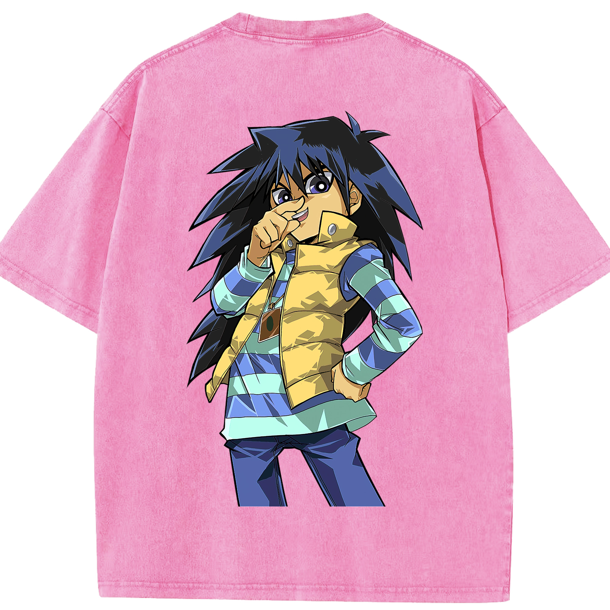 （画像用） 遊☆戯☆王 Yu-Gi-Oh! 綿100% ヴィンテージ風 半袖Tシャツ（背面プリント）